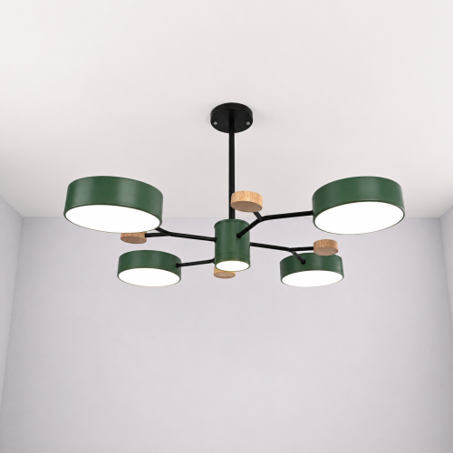 Люстра на штанге MEADE 5 lamps Green 207856-26