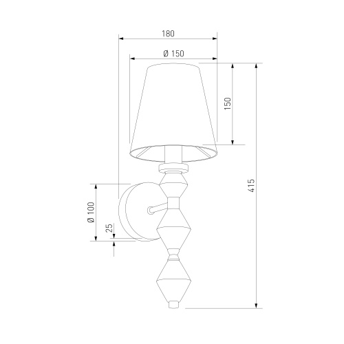 Настенный светильник Eurosvet 103012 латунь