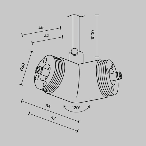 Комплектующие для систем освещения с токоведущими элементами Technical CA018LWC-P-B