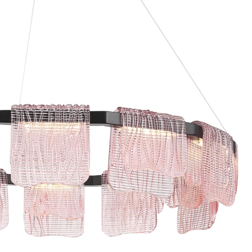 SL6021.403.66 Светильник подвесной ST-Luce черный/розовый LED 1*66W 3000K ВУАЛЬ