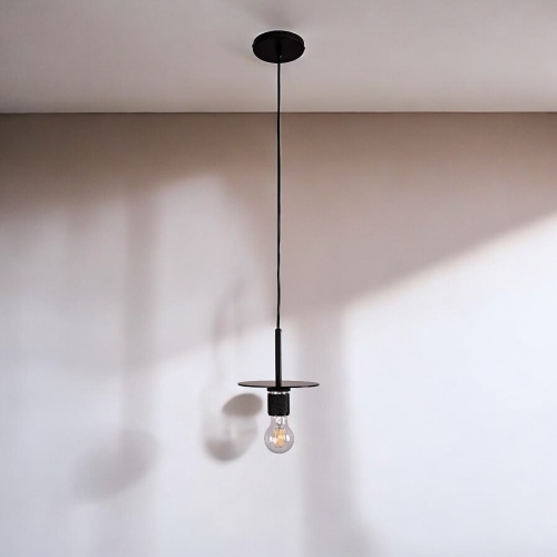 Подвесной Светильник Rh Utilitaire Disk Shade Pendant Black от Imperiumloft 123642-22