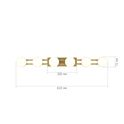 SL6610.201.06 Светильник настенный ST-Luce золотистый/белый LED 1*12W 4000K MONRO