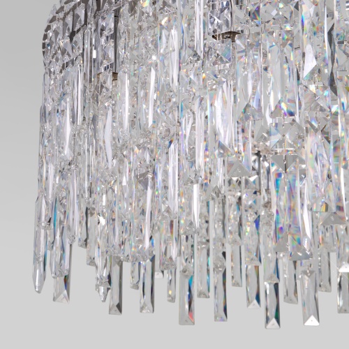  Eurosvet 60160/ подвесной светильник/ хром/ прозрачный хрусталь Strotskis Smart