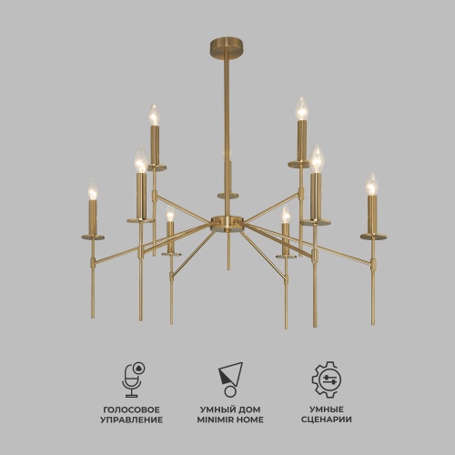  Eurosvet 60142/9 /потолочный светильник/латунь Smart