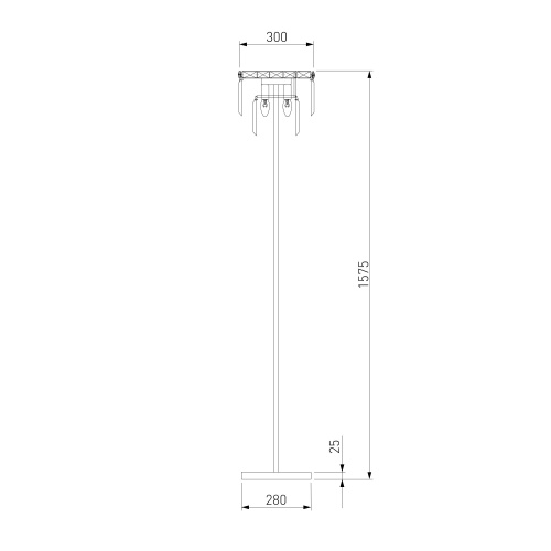 Напольный светильник Eurosvet 01137/3 хром/прозрачный хрусталь Strotskis