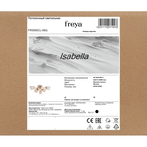 Потолочный светильник Freya FR5095CL-06G