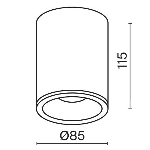 Потолочный светильник Technical C029CL-01W