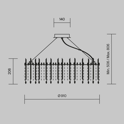 Подвесной светильник Maytoni MOD036PL-18N