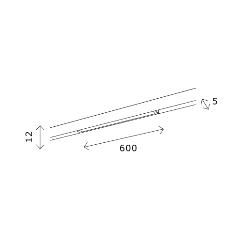 ST667.436.10 Магнитный трековый светильник Черный LED 1*10W 3000K 710Lm Ra>80 100 IP20 L600xW5xH12 2 SUPER5