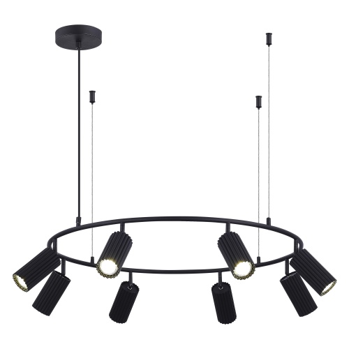 SL1213.403.08 Светильник подвесной ST-Luce Черный/Черный GU10 8*5W 4000K КЕНДО