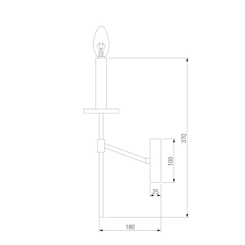  Eurosvet 60142/1 латунь/ настенный светильник