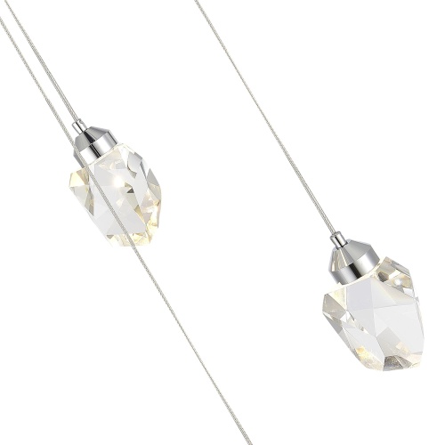 SL6114.103.06 Светильник подвесной ST-Luce Хром/Прозрачный LED 6*3W 3000K КАСКАТО