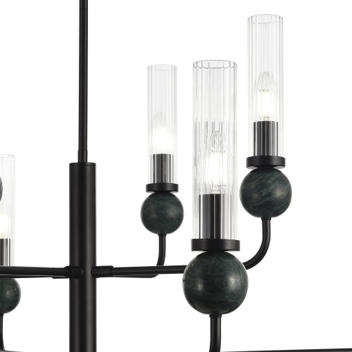 SL1244.403.08 Светильник подвесной ST-Luce черный/прозрачный E14 8*40W МЕДЕА