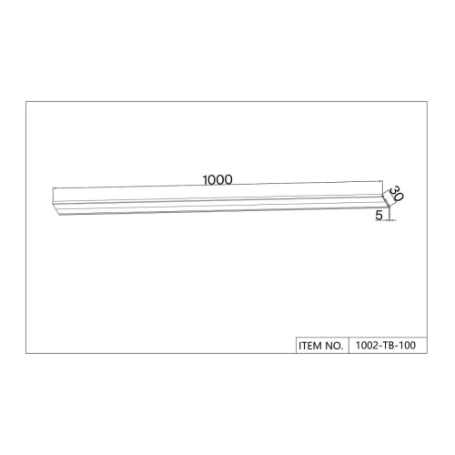 Накладной шинопровод unica Favourite 1002-TB-100, шинопровод, L1000xW30xH5, IP20