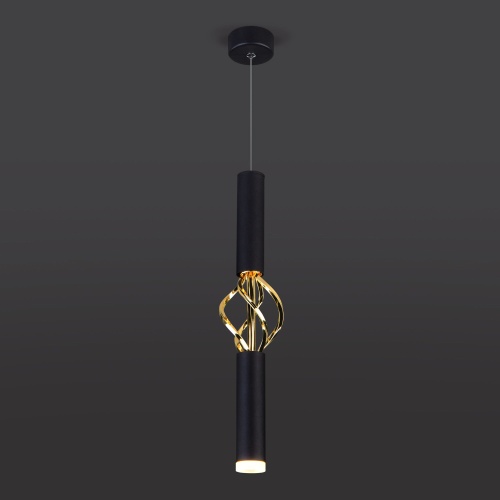 Подвесной светильник Eurosvet 50191/1 LED черный/золото