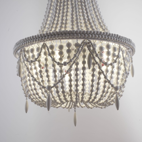 Люстра Rh Anselme White Wood Large Chandelier от Imperiumloft 84548-22