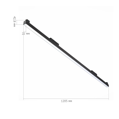 ST360.436.40 Магнитный трековый светильник Черный LED 1*40W 3000K 2 600Lm Ra>90 120 IP20 L1 206xW22x СКАЙЛАЙН 48V