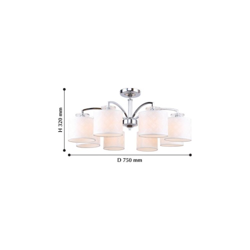 Потолочная люстра F-Promo 2199-8U, люстра потолочная, D750xH320, 8xE14x40W, excluded