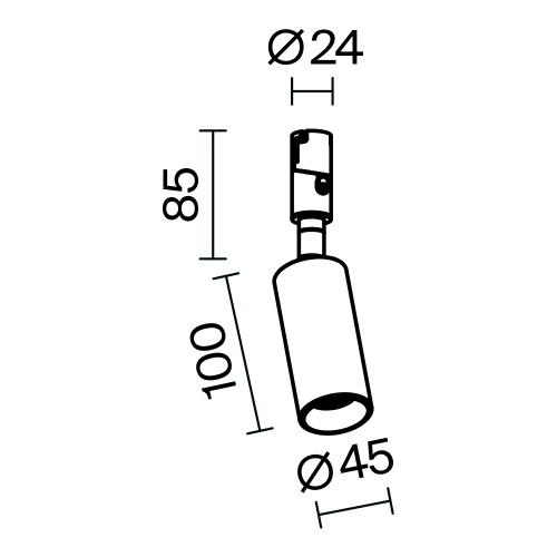 Трековый светильник Technical TR201-1-10W3K-M-B