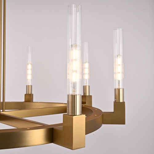 Люстра на штанге CANELLE Round Chandelier 8 Modern Brass 84600-22