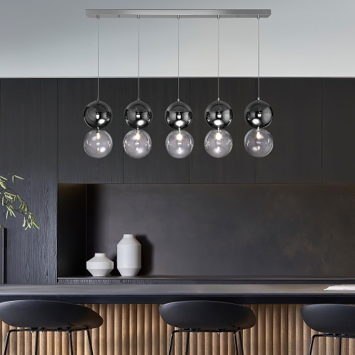 Подвесной светильник Eurosvet 50091/5 хром/дымчатый