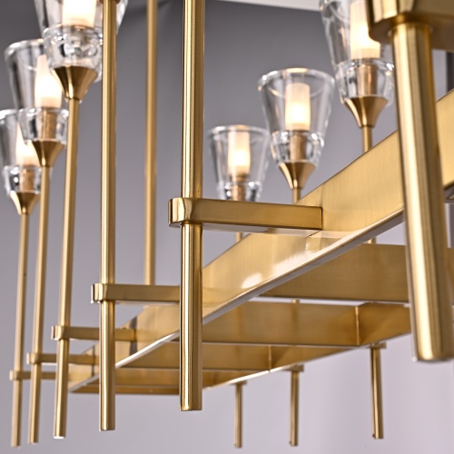 Люстра на штанге TORCHE DE VERRE Linear Chandelier 12 74929-22