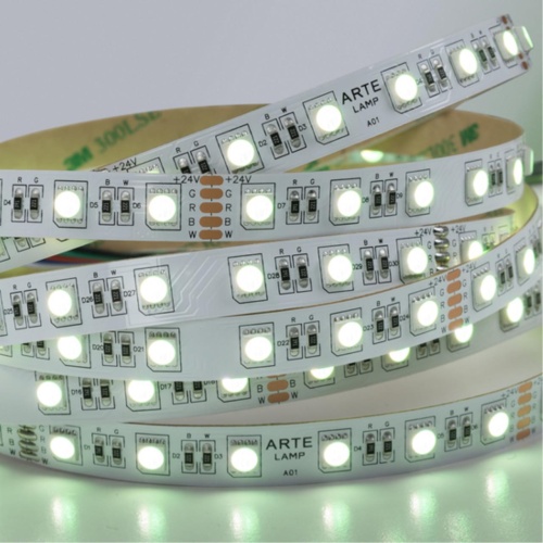 Arte lamp A2406012-01-RGB4K Светодиодная лента 24В 14,4Вт/м RGB+4000К 90+ 10мм SMD5050 60шт/м 5м IP20