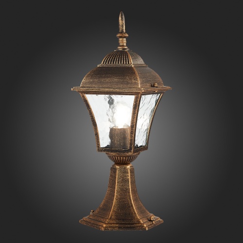 SL082.205.01 Светильник уличный наземный ST-Luce Бронза/Бронза, Прозрачный E27 1*60W DOMENICO