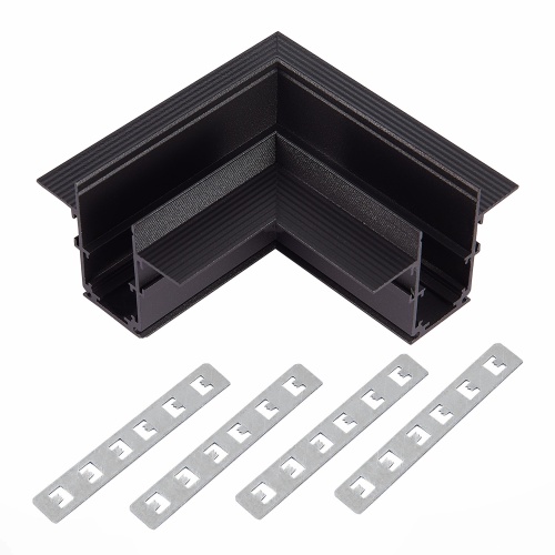 ST007.429.12 Угол-соединитель для встраиваемого магнитного шинопровода под ГКЛ 12мм ST-Luce Черный SKYLINE 48