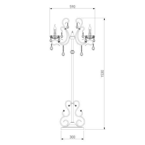 Напольный светильник Eurosvet 12205/3F белый Strotskis