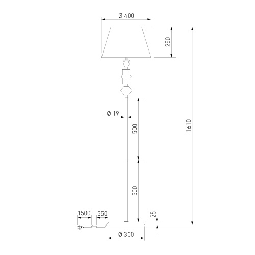 Напольный светильниклатунь Eurosvet 109012