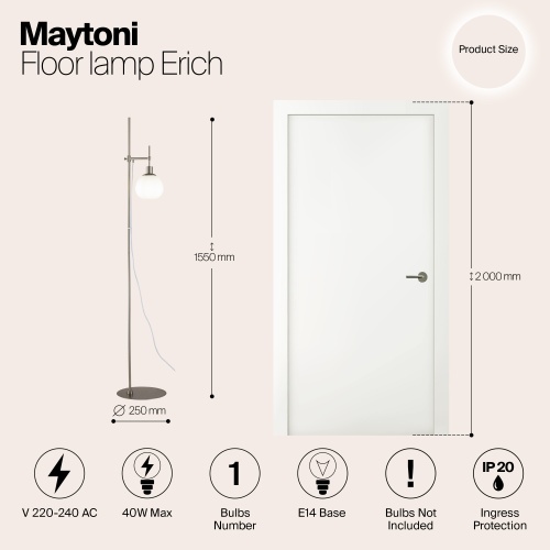 Напольный светильник (торшер) Maytoni MOD221-FL-01-N
