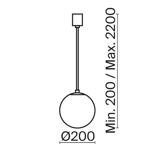 Подвесной светильник Technical P039PL-5W3K-20-B
