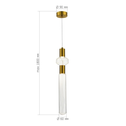 SL6117.203.02 Светильник подвесной ST-Luce Латунь/Золотой, Прозрачный LED 2*3W 3000K TACCHE