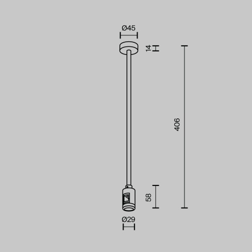 Комплектующие для систем освещения с токоведущими элементами Technical TRA158C-BL1-B