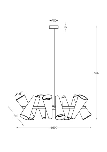 Подвесной светильник Maytoni MOD095PL-10W
