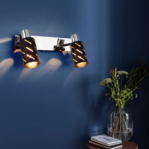 Настенный светильник Eurosvet 20090/2 черный/хром