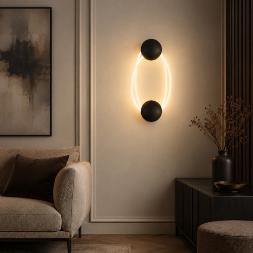 SL6102.421.30 Светильник настенный ST-Luce Черный/Белый LED 1*30W 3000K САГРАТО
