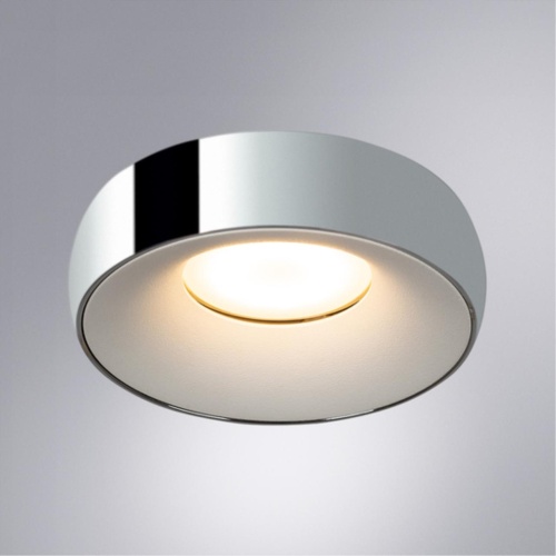Точечный встраиваемый светильник Arte lamp A6665PL-1CC Светильник потолочный встраиваемый HEZE для MR16 Ø98x32мм хром+белый IP20 монтаж Ø76мм