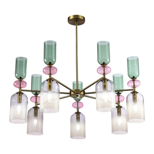 SL2000.202.07 Люстра потолочная ST-Luce Золотистый/Дымчатый E14 7*40W ДЖЕА