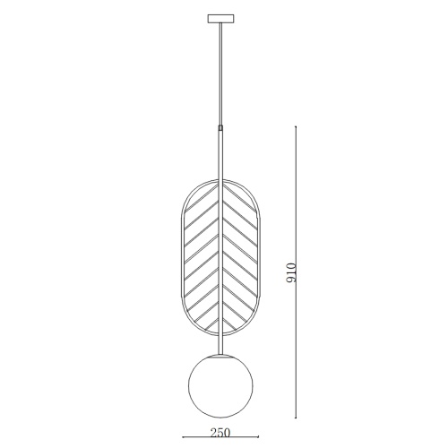 Подвесной светильник LEAF C Голубой 178142-26