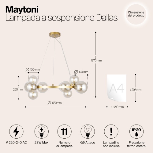 Подвесной светильник Maytoni MOD545PL-11G