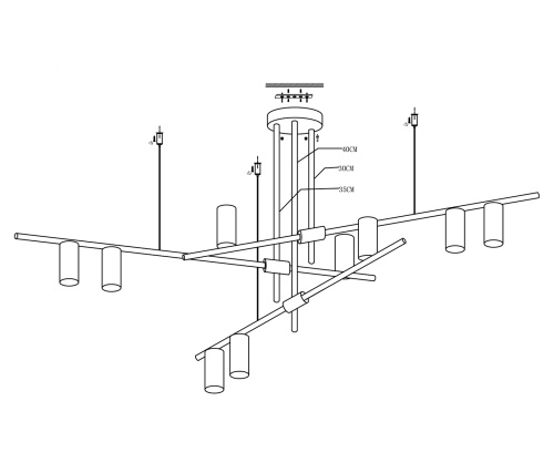 Люстра Kink Light Рия черный Gu10 90W 07621-9,19