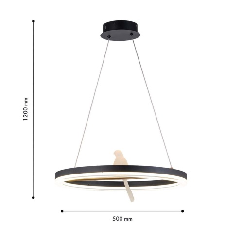 Подвесная люстра F-Promo 4654-1P, подвесная люстра, D500xH250/1300, LEDx25W, 1500LM, 4000K, included
