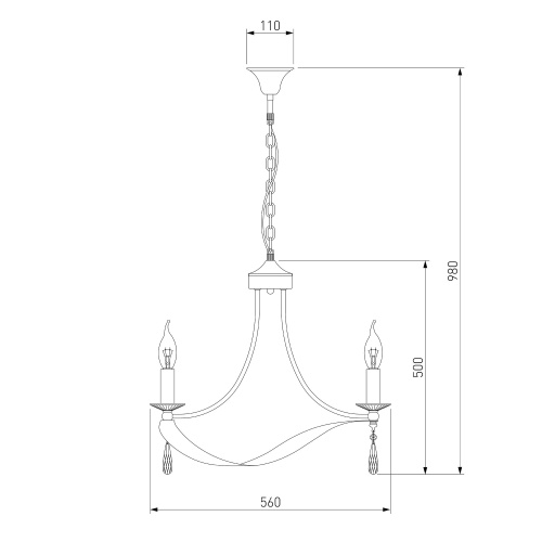 Подвесной светильник Eurosvet 60064/5 хром