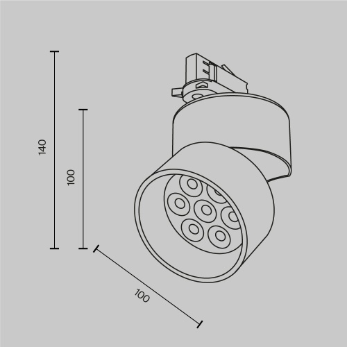 Трековый светильник Technical TR199-3-15W4K-M-B