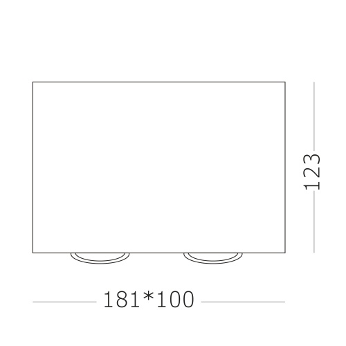 ST109.407.02 Светильник потолочный Черный GU10 2*50W  L181xW100xH123 220V Без ламп Накладные светильники