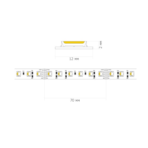 ST1005.318.20RGBW Светодиодная лента 18Вт/м (сум.) 3000К 1500Lm (для бел.) Ra90 IP20 L5000xW12 24В Светодиодные ленты