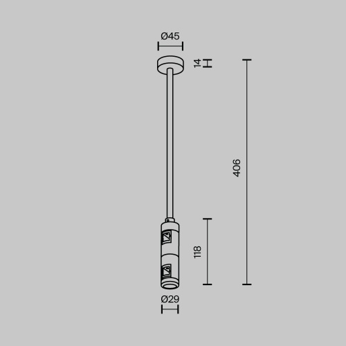 Комплектующие для трековой системы Technical TRA158C-D1-B