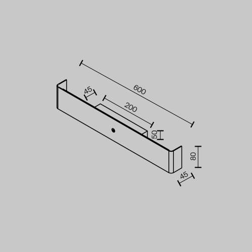 Настенный светильник (бра) Maytoni MOD492WL-L12BK